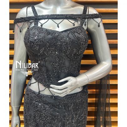 Black Net Lehenga