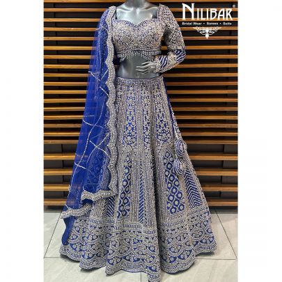 Blue Silk Lehenga