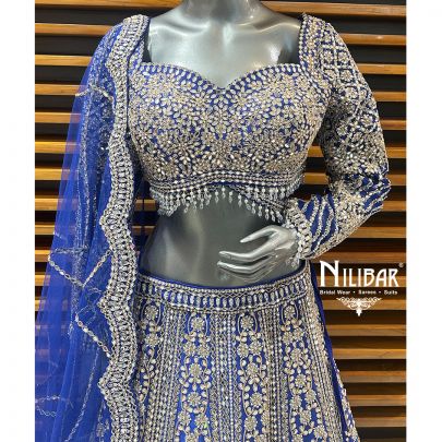 Blue Silk Lehenga