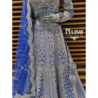 Blue Silk Lehenga