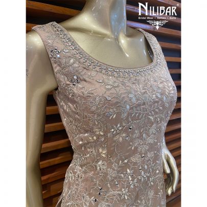 Champagne Pink Silk Pallazzo Suit