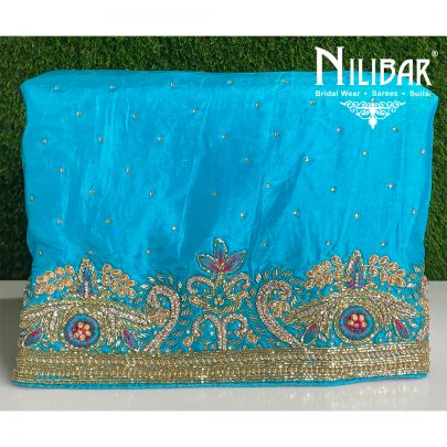 Tiffany Blue Silk Unstitched Suit