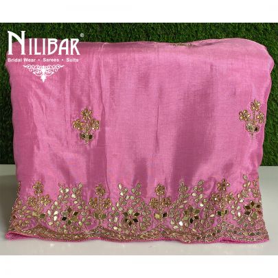 Rose Pink Silk Unstitched Suit