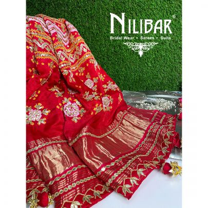 Red Georgette Bandhani Dupatta