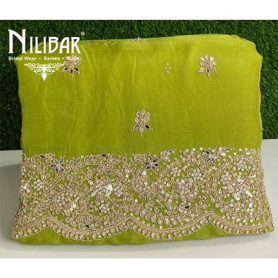 Lilly Pad Green Organza Unstitched Suit