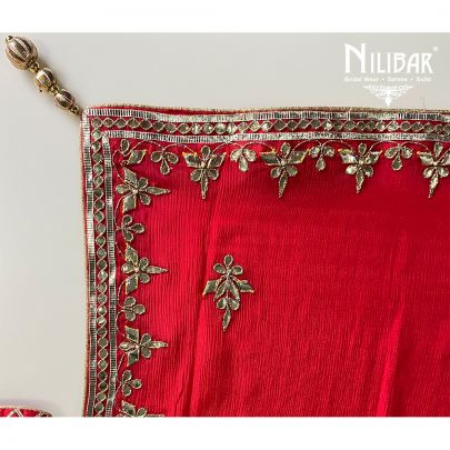 Imperial Red Silk Unstitched Suit