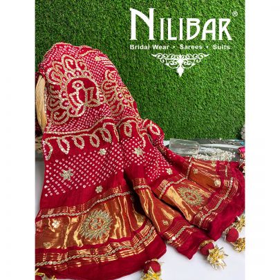 Majenta Georgette Bandhani Dupatta