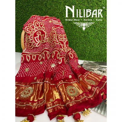Majenta Georgette Bandhani Dupatta