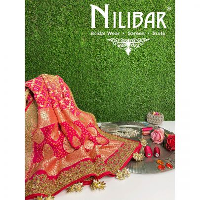 Rose pink Georgette Bandhani Dupatta