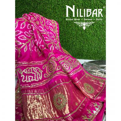Rani Pink Georgette Bandhani Dupatta
