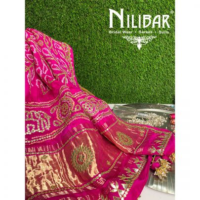 Rani Pink Georgette Bandhani Dupatta