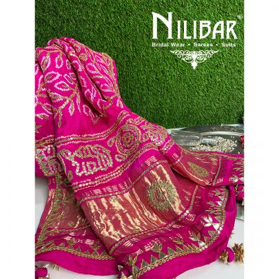 Rani Pink Georgette Bandhani Dupatta