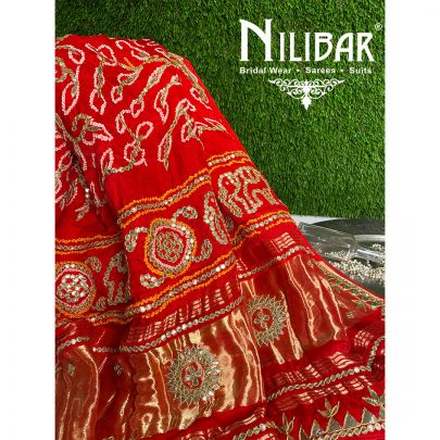 Red Georgette Bandhani Dupatta