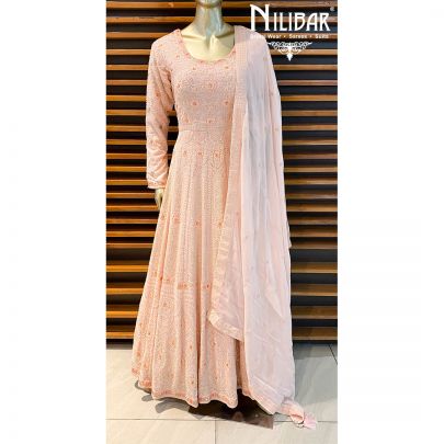 Cloud Pink Georgette Anarkali