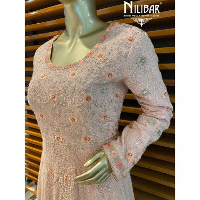 Cloud Pink Georgette Anarkali