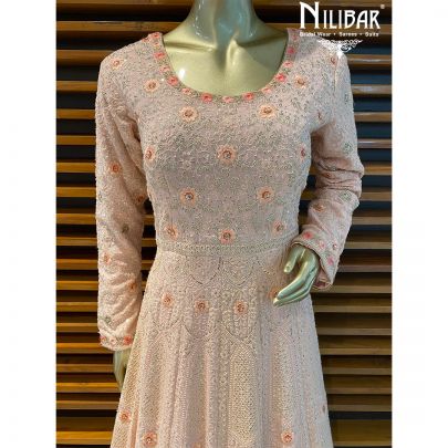 Cloud Pink Georgette Anarkali