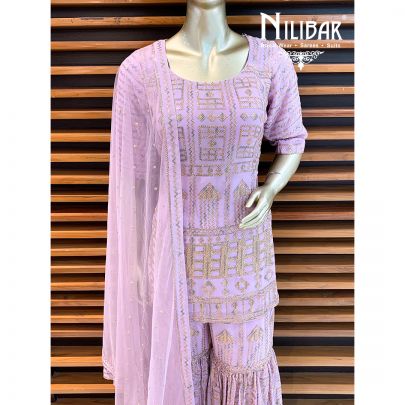 Lavinder Georgette Sharara Suit