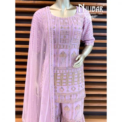 Lavinder Georgette Sharara Suit