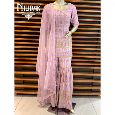 Lavinder Georgette Sharara Suit
