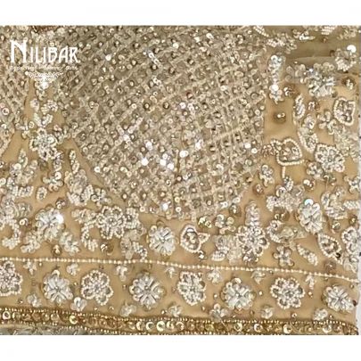 Cream Beige Net Blouse
