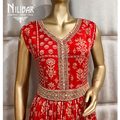 Red Georgette Jumpsuit