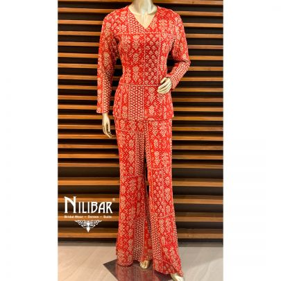 Red Georgette Suit