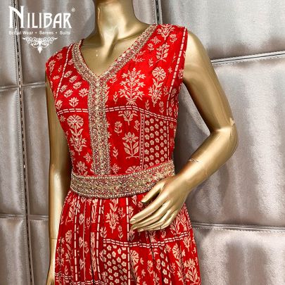 Red Georgette Jumpsuit