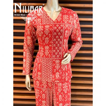 Red Georgette Suit