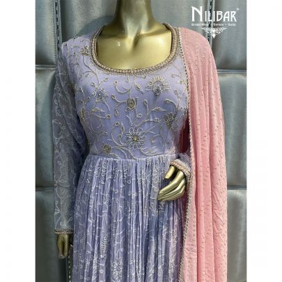 lavender Georgette Anarkali 