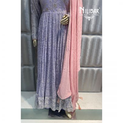 lavender Georgette Anarkali 