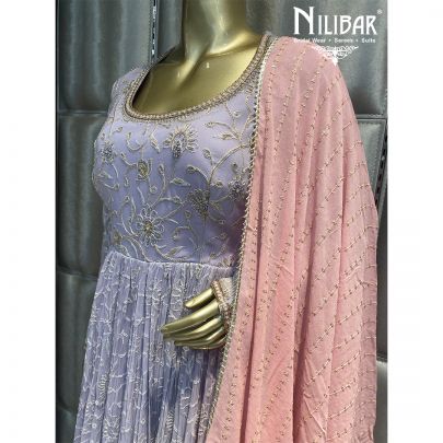lavender Georgette Anarkali 