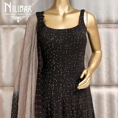 Black Georgette Anarkali Suit