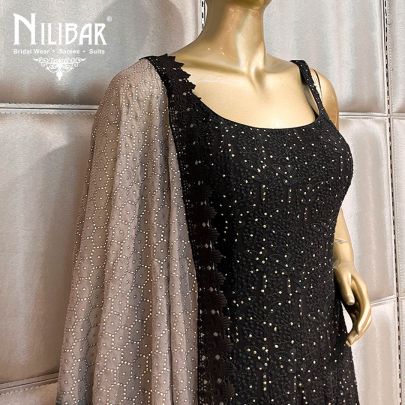 Black Georgette Anarkali Suit