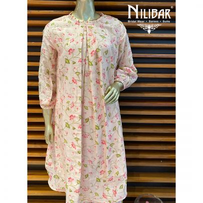 Ice Pink Cotton Kurta Set