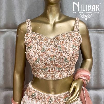 White Georgette Lehenga