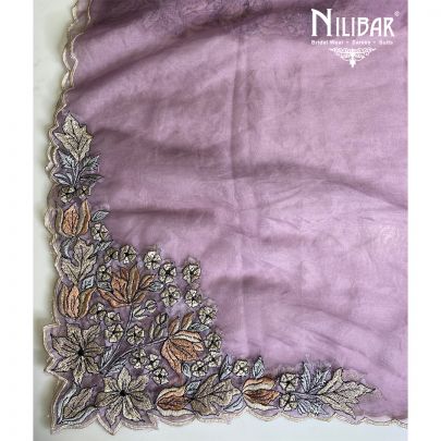 Purple Rayon Cotton Unstitched Suit
