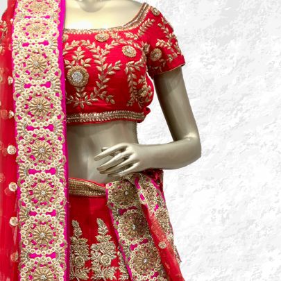 Red Bridal Lehenga