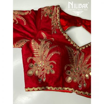 Red Silk Blouse