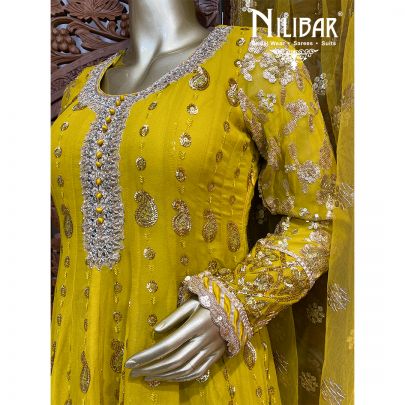 Apple Green Georgette Dhoti Suit