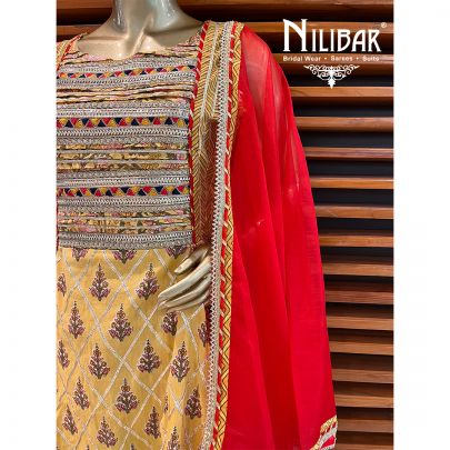 Yellow Cotton Garara Suit