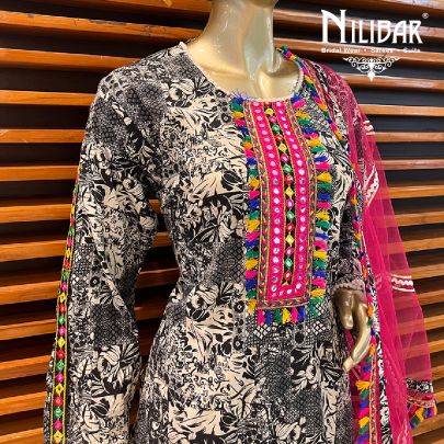 Black Cotton Garara Suit