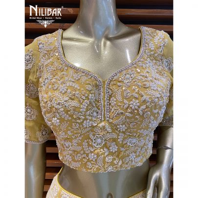 Yellow Georgette Casual Lehenga