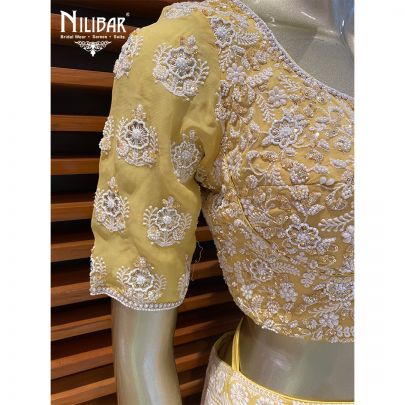 Yellow Georgette Casual Lehenga
