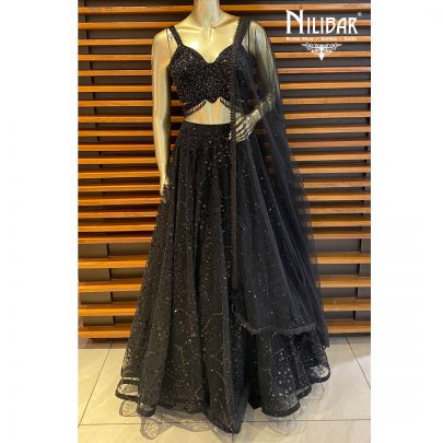 Black Net Casual Lehenga