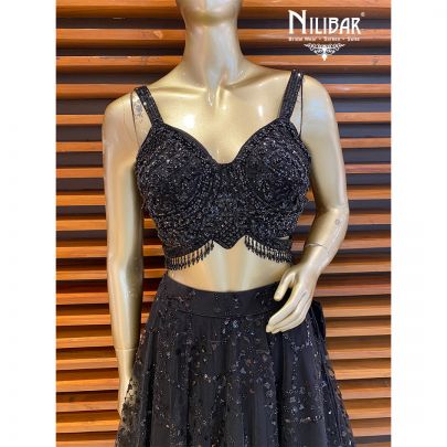 Black Net Casual Lehenga