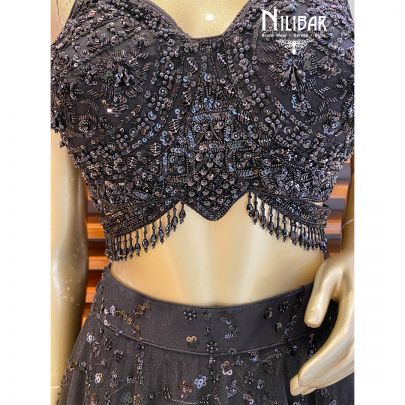 Black Net Casual Lehenga