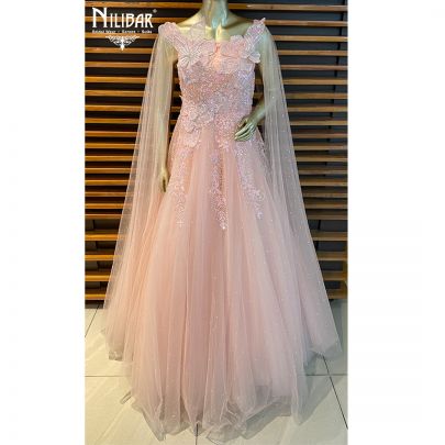 Soft Pink Net Gown