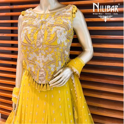 Apple Green Georgette Lehenga