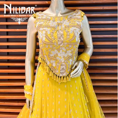 Apple Green Georgette Lehenga