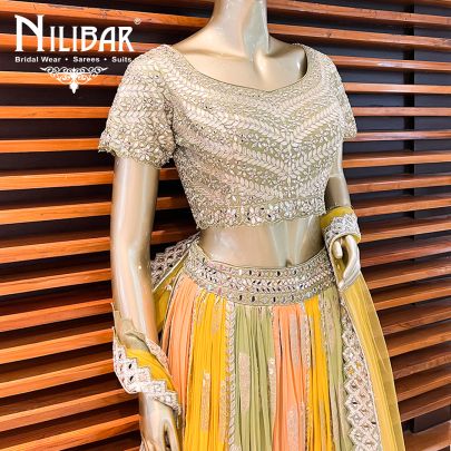 Multicolor Georgette Lehenga